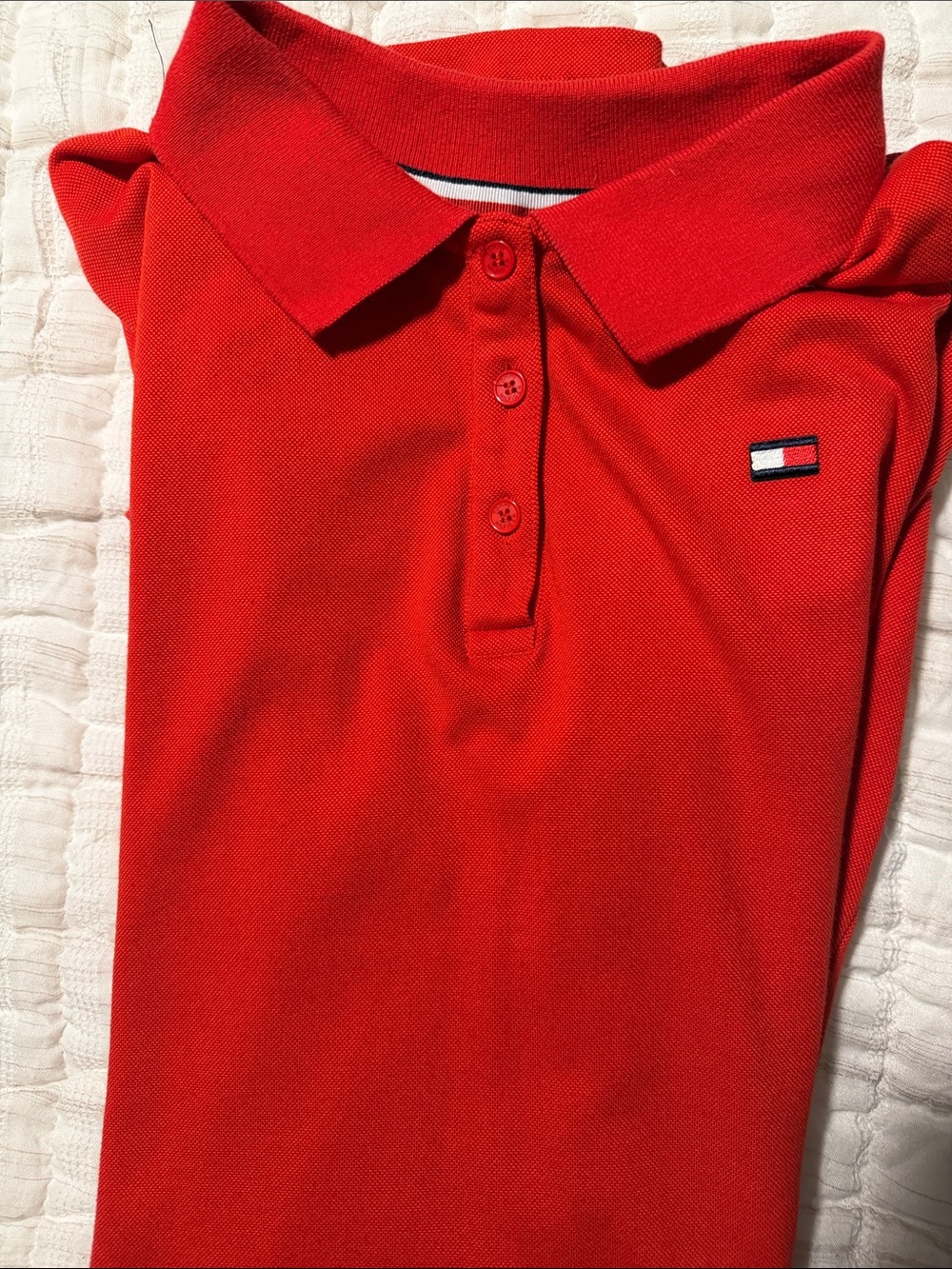 Tommy Hilfiger Bright Red Polo Shirt Dress - Picture 3 of 6